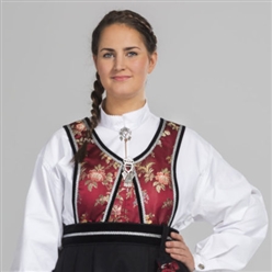 Bilde av Alexandra rød med sort skjørt